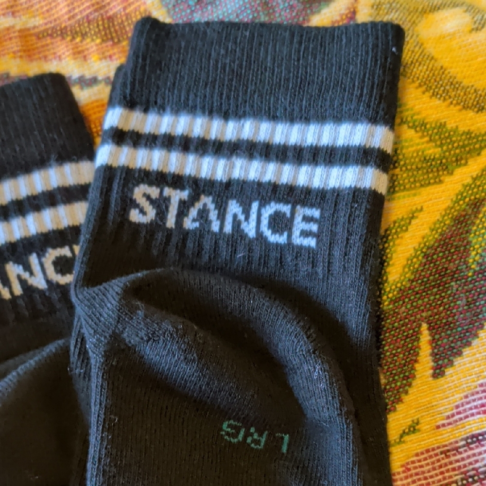 Stance Black and White Striped Men's Socks - Picture 7 of 7